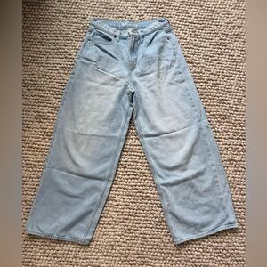 Old Navy Light Blue Baggy Wide Leg Denim Jeans. High rise size 6